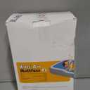 QPAU Inflatable Toddler Travel Bed with 3-Sided Safety Bumpers, Extra Large Kids Air Mattress, Includes Detachable Mattress, Portable for Camping, Travel, Home Use (Cyan)