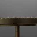 Round Side Table, Small Drink Table for Small Spaces, Modern Accent End Table with Metal Leg for Living Room, Bedroom, Corners, and Office 