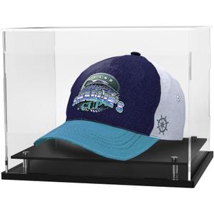 Clear hat Display case for Baseball,Acrylic Cap Holder Stand for Baseball, Football or Snapback Caps,Mini Helmet.Baseball Cap Display case with Metal feet Base(mountable)