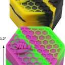 26ml Hexagon Silicone Wax Containers Non-stick Jars (15)