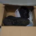 ANJOUFEMME Men's Waterproof Hiking Boots - Lightweight Ankle Support, Slip-Resistant Trail Shoes for Outdoor Trekking, BLACK-9.5