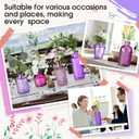 Yaomiao 30 Pcs Vases Bulk Colored Flower Glass Bud Vases Valentine Vintage Colored Glass Bottles Colorful Rustic Embossed for Home Wedding Table Decorations Gifts(Purple Series)