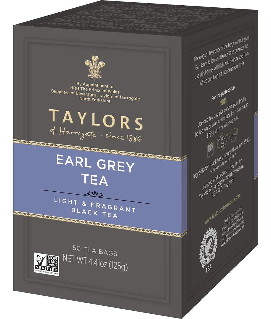 Taylors Of Harrogate, Tea Earl Grey, 50 Count