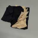 2 x J-pone Slip Shorts for Under Dresses Smooth Anti-Chafing Lace Shorts for Women Boyshorts Seamless High Waisted Underwear (Black, M)