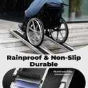 4FT Telescoping Aluminum Portable Wheelchair Ramp with Bag, 600LBS | Anti-Slip Surface, Smooth Slide Length Adjustments, Lightweight Carry Design, Multi-Step Threshold Compatibility, 2 Pack
