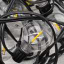 Solar String Lights Waterproof LED Indoor/Outdoor Hanging Umbrella Lights with 25 Bulbs - 27 Ft Patio Light for Deckyard Tents Market Cafe Gazebo Porch Party Decor (25 Light Bulb)