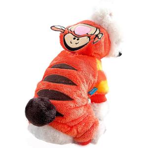 Tiger Dog Halloween Costume - Funny Dog Costumes for Large Dogs, Pet Clothes Cosplay Jumpsuit Outfit for Puppy - Christmas Parade Photo Props Special Events