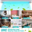 Qualirey 1 Pack UV Lamp Ozone Free, 253.7nm Wavelength UVC Germicidal Lamp 110V with ON/Off Switch Cord, Plug, Connector and Screw Tools for Closet/Cabinet/Bathroom (6w)