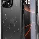 SPORTLINK for iPhone 16 Pro Max Case - IP68 Waterproof Military Protective Full Body Heavy Duty Shockproof 360 Sealed Dustproof with Camera Screen Protector Cover for i Phone 16 Pro Max 6.9" Black