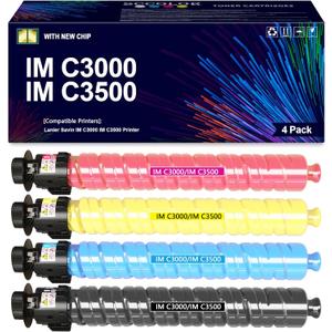 IM C3000 IM C3500 IMC3000 IMC3500 Toner Cartridge High Capacity Replacement for Ricoh 842251 842252 842253 842254 Compatible for Ricoh Lanier Savin IM C3500 IM C3000 Printer