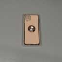 LeYi for Samsung Galaxy A12 Phone Case: with Tempered Glass Screen Protector [2 Pack] 360 Rotatable Ring Holder Magnetic Kickstand, Plating Rose Gold Edge Cell Android Case Cover A 12, Pink