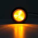 10Pcs 2 Inch Round LED Side Marker Clearance Lights for Trailers, 5 Amber and 5 Red Sealed 2 Round LED Trailer Marker Lights 4 LEDs w/Rubber Grommet Flush Mount 2 Wire Pigtails Truck RV Waterproof