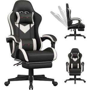 Gaming Chair Ergonomic Gamer Computer Office Chair,Footrest Lumbar Support, Oversized