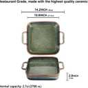 10" x 10" Porcelain Square Casserole Dishes - Baking Dish for Oven, 2.7 QT Ceramic Lasagna Pans, Oven Safe Bakeware for Kitchen Cooking, Cake, Banquet and Dinner