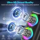 Karaoke Machine with 2 Wireless Microphones, Portable Bluetooth 5.3 Karaoke Speaker for Home Party Outdoors, PA System for Adults with Echo Adjustment/LED Lights, Support TV/USB/AUX/TF