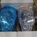 for 2004-2005 Toyota Sienna Headlights Assembly Compatible with 04 05 Sienna Headlamp with Chrome Housing Amber Reflector Replacement Driver & Passenger Side