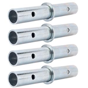 Connecting Rod 1-3/8" OD x 9" L Heavy Duty Scaffolding Coupling Pin with 1/4" Collar - 4 Pack