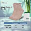 Bulinlulu Womens Diabetic Socks 6 Pairs Non-Binding Neuropathy Socks for Women 6-9 9-11