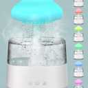 Rain Cloud Humidifier Water Drip, Mushroom Humidifier Waterfall Lamp, Mushroom Diffuser, Rain Sounds for Sleeping