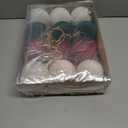 25pcs Velvet Christmas Ornaments Set, 3.15 Inch 12 Christmas Tree Balls, 12 Velvet Bows, 1 Eight Bell Jute Garland for Family Holiday Wreaths Gift Wrapping Hanging Decoration