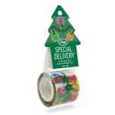 2 x Genuine Fred Special DELIVERY Holiday Packing Tape, Fun String Lights Design, 60ft Roll with Built-in Dispenser, Perfect for Shipping, Holiday Gifts, and Fun Packaging, Printed Packing Tape
