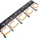 Gadpiparty Garage Tool Organizer Set Metal Plastic Hooks Wall Mount Broom Rack Random Color, 3 Pack