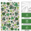 2 x Artoid Mode Wood Clover Shamrock St.Patrick's Day Kitchen Dish Towels, 18x26 Inch Farmhouse Holiday Spring Decoration Cleaning Set of 2