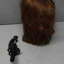 Male Mannequin Head With Hair Human Hair Manikin For Men Cosmetology 8inch Curly Beard Manikin Head With Human Hair with Stand Practice (8inch-) 4#