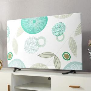 Stretchable Dustproof Slipcover TV Screen Monitor Desktop Computer Dust Cover Protector Indoor Decor 22inch to 65inch (Lotus,55inch)