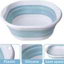 Tlswshsy Portable Pool Foot Bath,Collapsible Pool Foot Wash Basin Tub,Foot Bath Basin for Above Ground Swimming Pools Accessories
