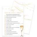 HONPHAX Champagne Bridal Shower Games Cards 30 Guests, I Spy with My Little Camera Bridal Shower Wedding Games for Reception 30pcs - Rehearsal Engagement Party Activities /016