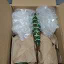 Brightown Lighted Ceramic Christmas Tree Set of 3, Pre-Lit Hand-Painted Tabletop Christmas Tree with Multicolored LED Lights, Battery Operated Vintage Ceramic Tree for Home Table Holiday Decor, Green