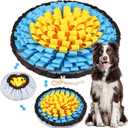 Vivifying Snuffle Mat for Dogs, Adjustable Sniff Mat for Slow Eating and Keep Busy, Interactive Enrichment Toys for Dogs for Mental Stimulation (Yellow&Blue)