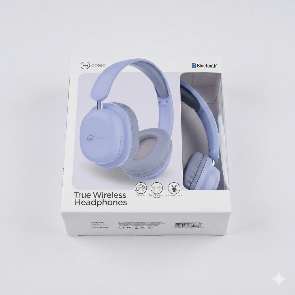 BIconic Wireless Headphones Blue