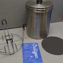 Culligan MaxClear 3 Gallon Gravity Water Filter System, Polished Stainless-Steel Countertop Water Filter NSF/ANSI Certified to Reduce Microplastics, Lead & Total PFAS, with 1 Ceramic Filter