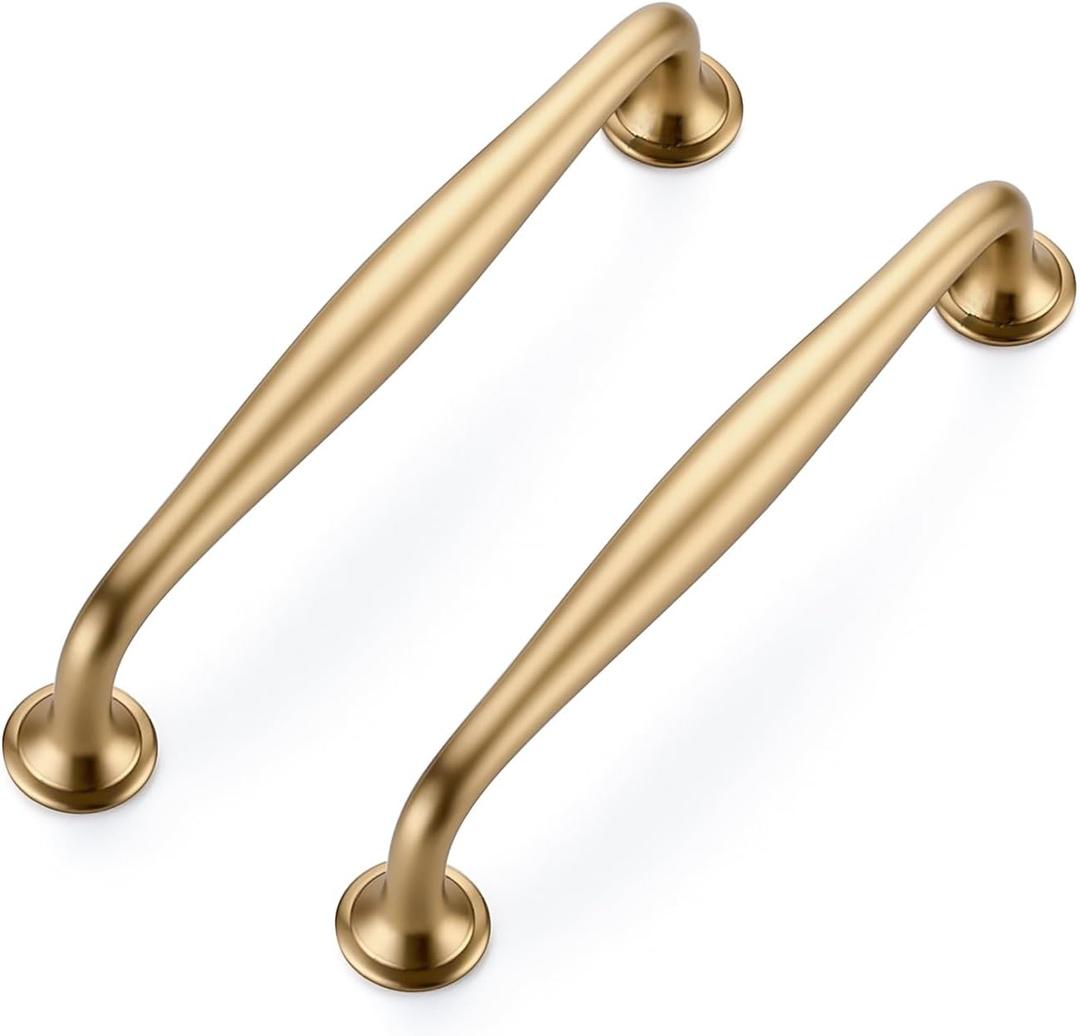 Ravinte 10 Pack 5 Inch Champagne Bronze Kitchen Cabinet Handles Solid Zinc Alloy Cabinet Pulls Cupboard & Drawer Handles