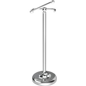 Toilet Paper Holder Stand, Polished Chrome Toilet Paper Holder Free Standing, Post Pivoting Design & Stable Weighted Base SUS304 Stainless Steel for Bathroom(Mega Roll)
