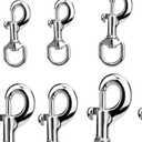 Trigger Clips Clasp, 6Pcs 3Size Swivel Snap Hooks 360° Swivel Trigger Snap Hooks for Pet Buckle Carabiner Keyring Home Outdoor Camping Picnic Heavy Duty