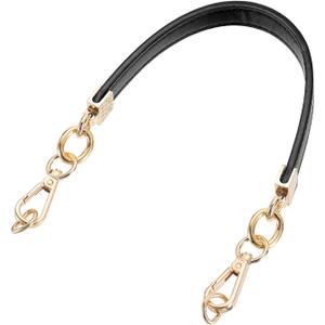 uxcell Leather Purse Handle, 40cm/15.75" PU Purse Replacement Strap for Women's Handbag Underarm Bag Tote (Black)