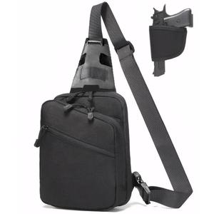 Gun Sling Bag, Concealed Carry Crossbody Pack CCW Sling Bag Durable EDC Shoulder Bag for Handgun with Holster