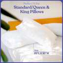 FluffCo Cooling Pillowcases, Queen Size, 100% Cotton, Machine Washable, Breathable, Set of 2