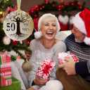 50th Anniversary Wedding Ornament 2025 Christmas Hanging for Couple,50 Years as Mr and Mrs Presents,Xmas Wedding Gift for Parents,Ceramic Ornament for 50th Husband&Wife Married (2.9")