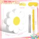 Aoriher Daisy Flower Piata Small Daisy Party Game Piata Hippie Boho Birthday Party Decoration with Bat Blindfold Confetti for Birthday Baby Shower Gender Reveal Wedding Decor Supplies(Daisies)