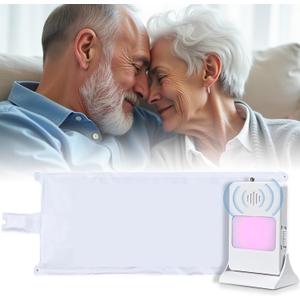 Bed Sensor Pad & Pager Bed Alarm for Elderly Dementia Patients  Fall Prevention Sensor with Pressure Motion Detection, Dementia Patients Caregiver Fall Prevention 13x32 Pad (Bed Sensor Pad)