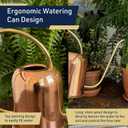 Kings County Tools Elegant Indoor Watering Can | Copper Body & Brass Handle | Holds 48-Ounces (1.5 Qt) | 6-1/4" Tall