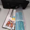 Mahjong Tile Set with 166 White Mahjong Tiles - American Mahjong Game Tile Set, 4 All-in-One Racks with Pushers, Includes Carrying Bag - Mahjong Cards 2025
