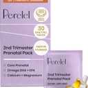 Perelel 2nd Trimester Prenatal Pack, Multivitamin with Magnesium, Omega 3, Iron & Calcium, Nutritional Support for Second Trimester Wellness, Soy & Gluten Free, Non GMO, 30 Daily Pill Packs (EXP 11/30/27)