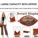 YONGLEE ARTEE Large Capacity Woven Handbag Shoulder Crossbody Bag with Zipper Adjustable Lightweight for Women