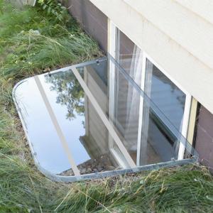 59" x 38" Crystal Clear Window Well Cover Outside - Waterproof, Heavy-Duty Polycarbonate, Keep Basement Dry