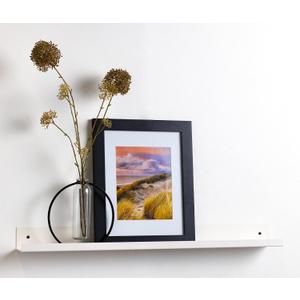 Infinite Design 36" Metal Floating Wall Shelf | Modern White Powder-Coated Steel Ledge, Made in USA | Wall-Mounted Shelf for Living Room, Kitchen, Bathroom, Bedroom or Office